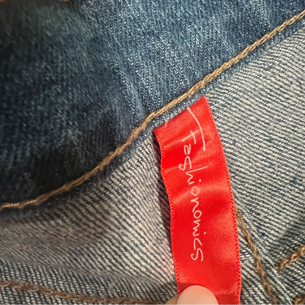 Sequin Patchwork Distressed Denim Shorts Aztec Bl… - image 7